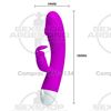 Vibrador 2 motores con estimulador de clitoris recarga USB